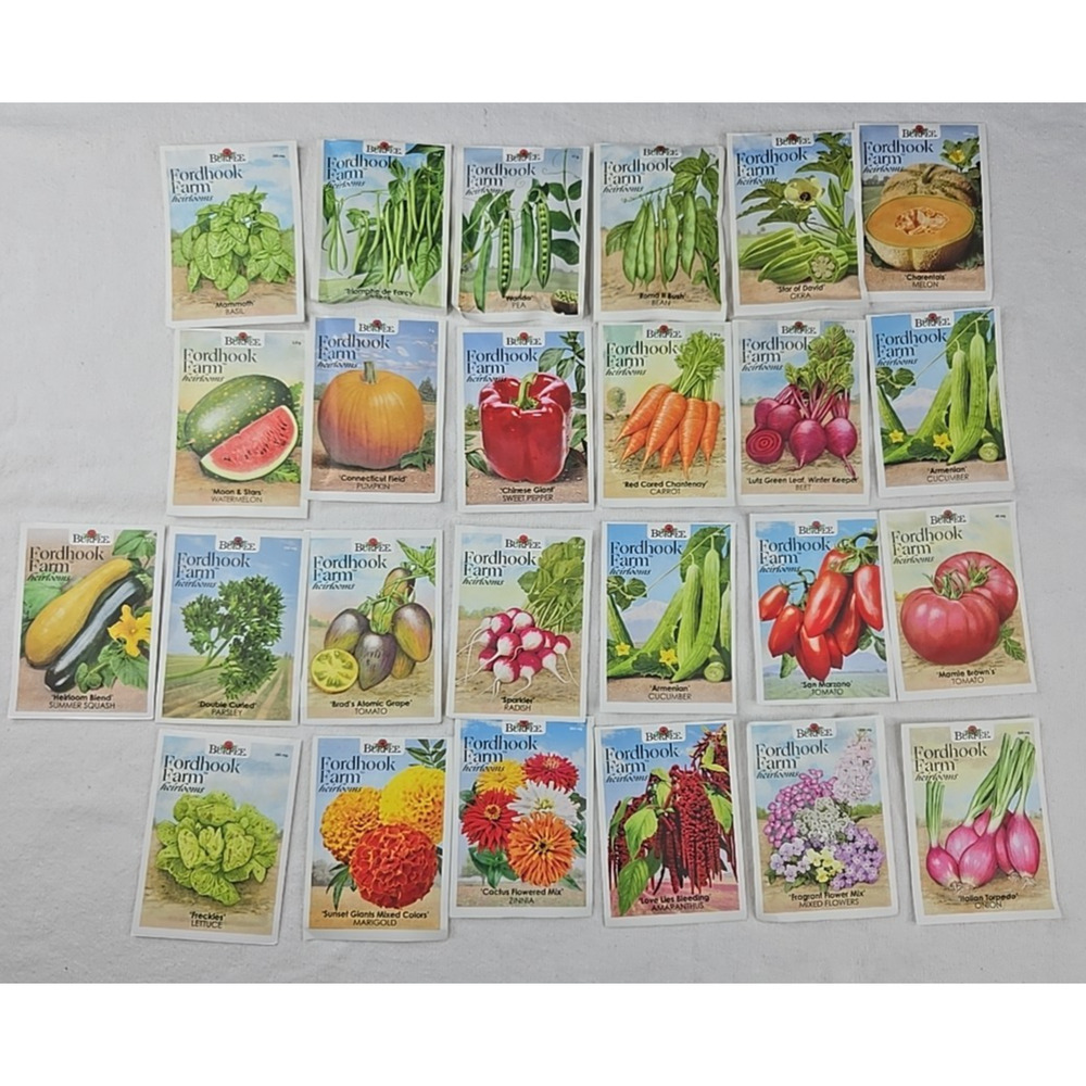 Burpee Mixed Lot of 25 Garden Herb Flower Seeds Bundle Dated 2023